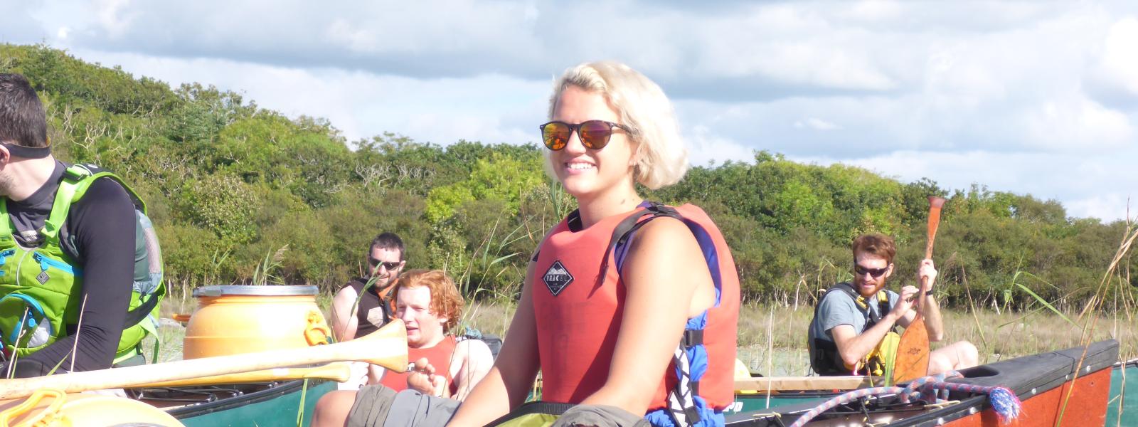 GMIT outdoor ed students on kayaking trip